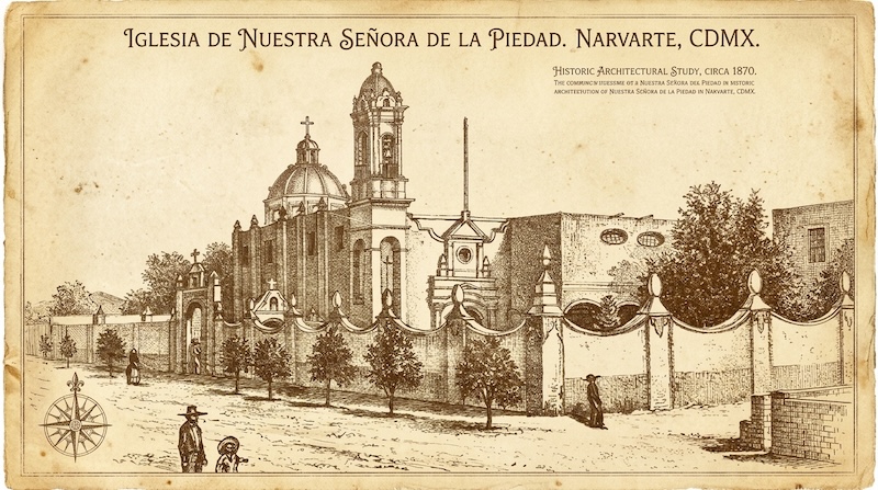Coldwell Banker México destaca la histórica iglesia de Nuestra Señora de la Piedad en la colonia Narvarte, Ciudad de México.